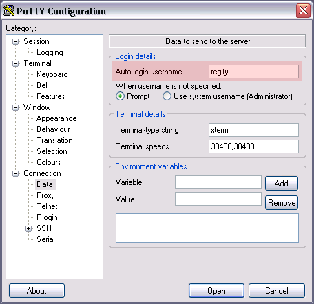 puttyLogin